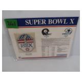 Super Bowl X commemerative patch From Steelers vs