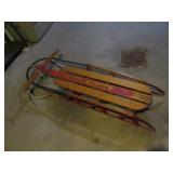 Vintage 50" Rocket Plane Wood Runner Sled