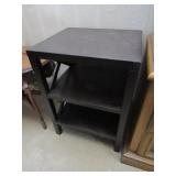 Wood 2 Shelf End Table