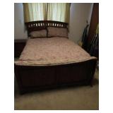Wood Headboard&Footboard-Full Size w/Bedding
