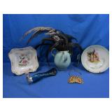 Ceramic Bowls,Glass Peacock Decanter&more