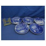 5 Bing&Grondahl Collectible Porcelain Plates