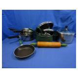 Pots&Pans(some T-fal), Vintage Rolling Pin