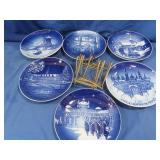 6 Bing&Grondahl Collectible Porcelain Plates