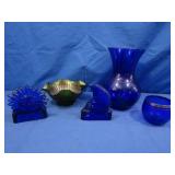 Vintage Fenton Green Carnival Glass Bowl&more