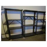 3 Metal Shelving Units-30x12x58"H