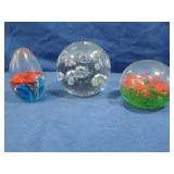 Vintage Handblown Glass Paperweights
