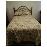Wood&Metal Headboard,Frame w/Bedding-Full Sz
