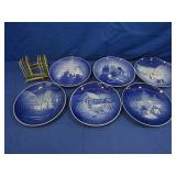 6 Bing&Grondahl Collectible Porcelain Plates
