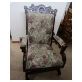 Wood UpholsteredGlider/Rocker(broken bottom)