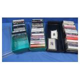 Cassette Tapes in Plastic Storage Cases