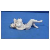 Vintage Lying Lady w/S&P Shakers,made in Japan