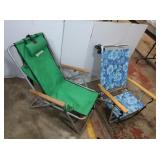 2 Aluminum Framed Beach Chairs