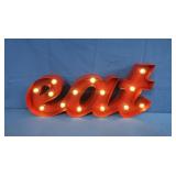 Lighted "Eat" Sign,works