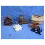 Lighted Christmas house & more