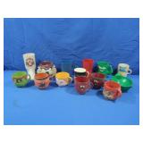 Vintage Pillbury Funny Face Plastic Mugs & more