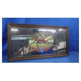 Framed Rolling Rock Mirrored Glass Picture
