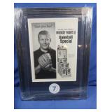 Framed Mickey Mantle Advertisement Print