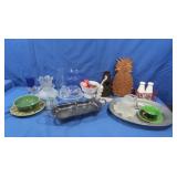Asst Glassware, Ceramics, & Vintage Alum. Lunch