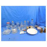 Vintage Clear Glass Banks, Jelly Jars & more