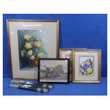 4 Framed Pictures&2 Sectional Frame Kits-NIP