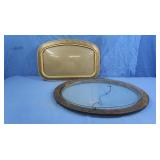 Vintage Mirror & Oval Picture Frame