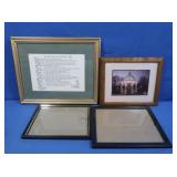 2 Framed Pictures&2 Empty Frames