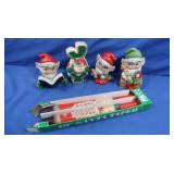 3 Christmas Elves&Vintage Candles