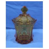 Vintage Fostoria Coin Glass Amber Candy Dish