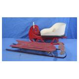 2 Wood Christmas Sleighs