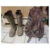 1 Pair Size 10 Camo Rubber Boots & more