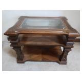 2 Solid Wood End Tables 30x22x33 & 28x28x22
