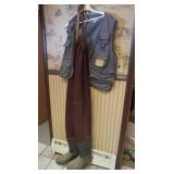 L/XL Fishing Vest & Size 11 Cabelas Waders