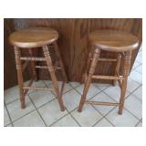 2 - 24" high Wood Barstools