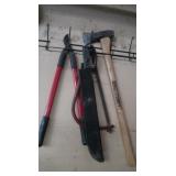 Bow Saw,Axe, Pruning Shears & Serrated Machete