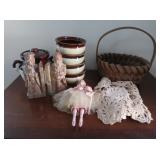 McCoy Brown Stoneware Bean Pot, Marble