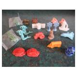 Vintage Red Rose Tea Figurines