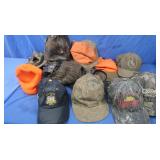Variety of hunting/camo hats and face covers