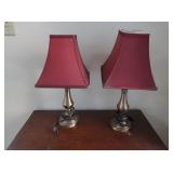 2 - 18" High table lamps
