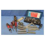 Tool lot, ratchet socket set,plane,screwdrivers