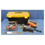 Stanley tool box w/ NIP Earmuffs & goggles