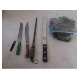 Real Tree Camo window Curtains & Asst. Knives