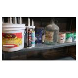 Caulking Tubes,Paint,Glass Whiskey Jug&more
