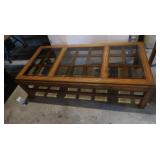 Wood&Glass Coffee Table 56.5x27x17"H
