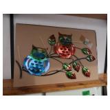 2 Owl Metal Wall Art-both NIB