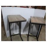 2  C-Shaped End Tables 12x15x26"H