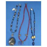 Genuine Stone Necklaces-Agate,Coral,Onyx&more