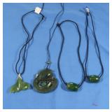 4 Jade Pendants