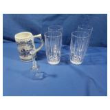 Vintage GKB Hand Painted Delft Blue Heineken Beer