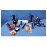 Variety of Flashlights,Sm Clock&more